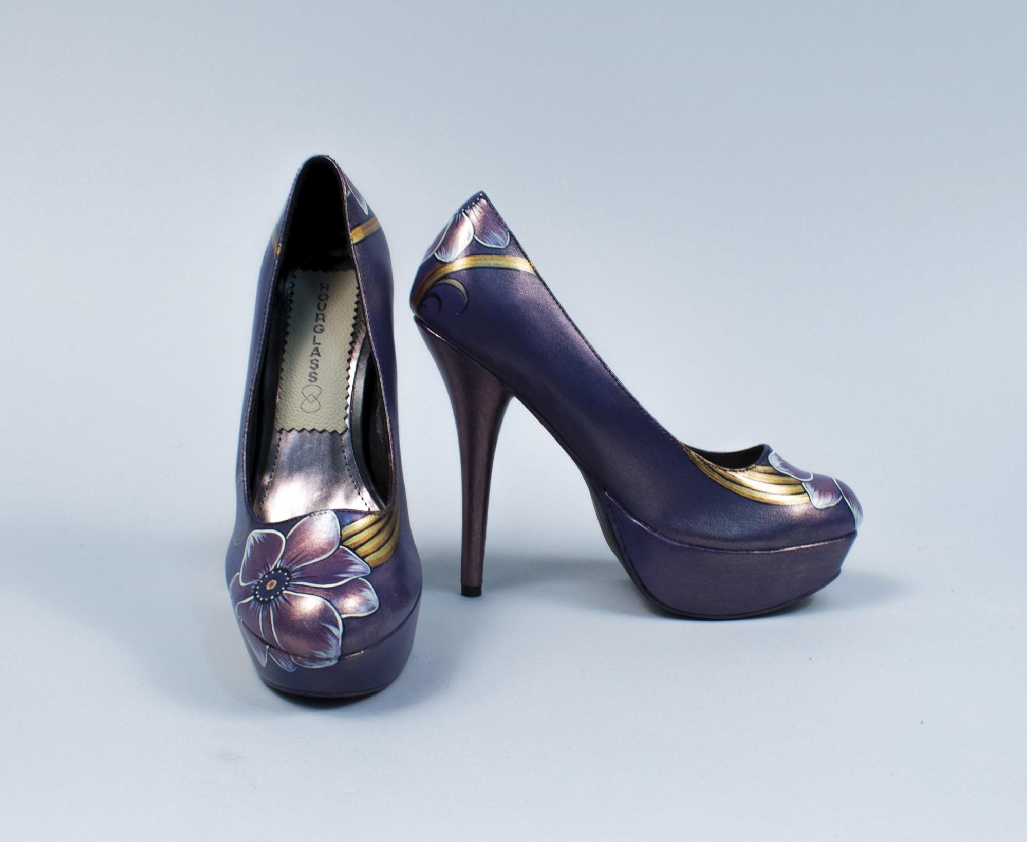 Image of Pair of hand painted 