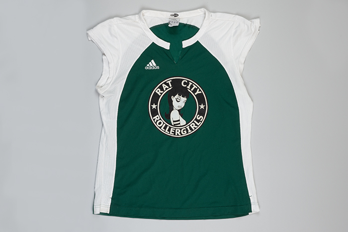 Image of Rat City Rollergirls All-Stars team jersey, worn by “Dirty Little Secret,” ca. 2005-2010