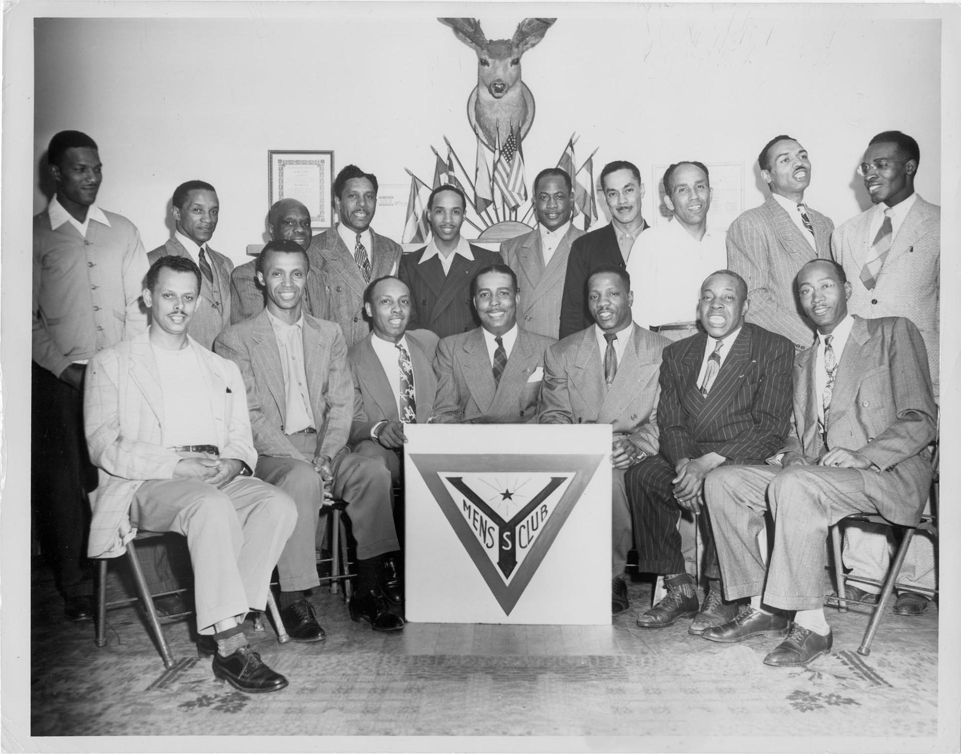 Image of Group of 17 YMCA Men's Club members, Seattle, circa 1952