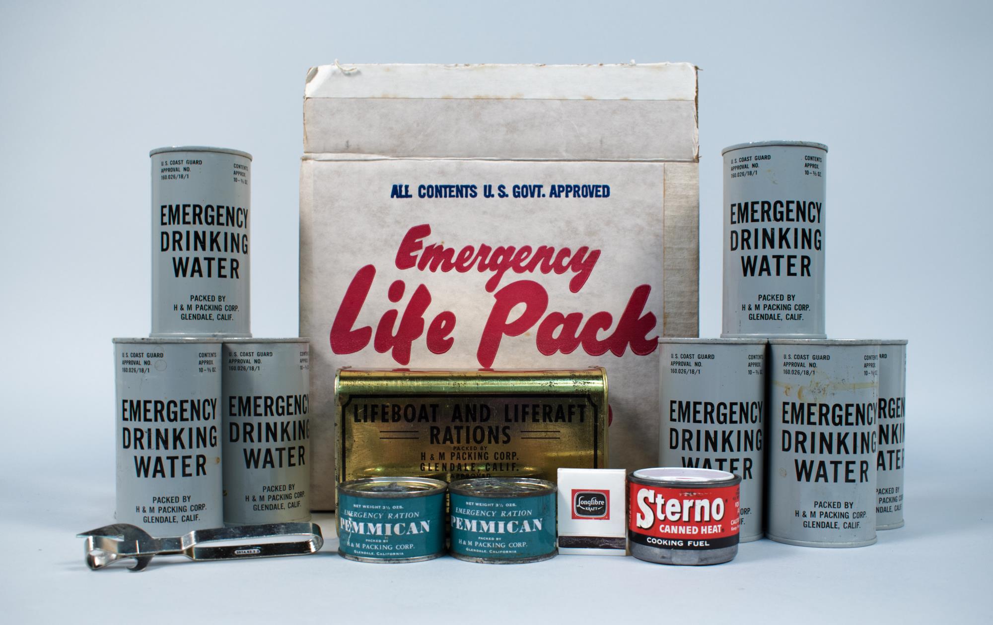 Image of Fallout shelter box of rations, ca. 1961