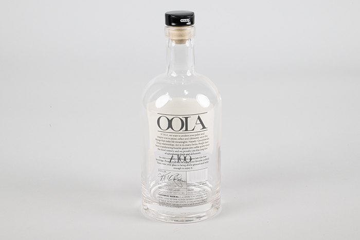 Image of Vodka bottle from Oola Distillery in Seattle, 2014