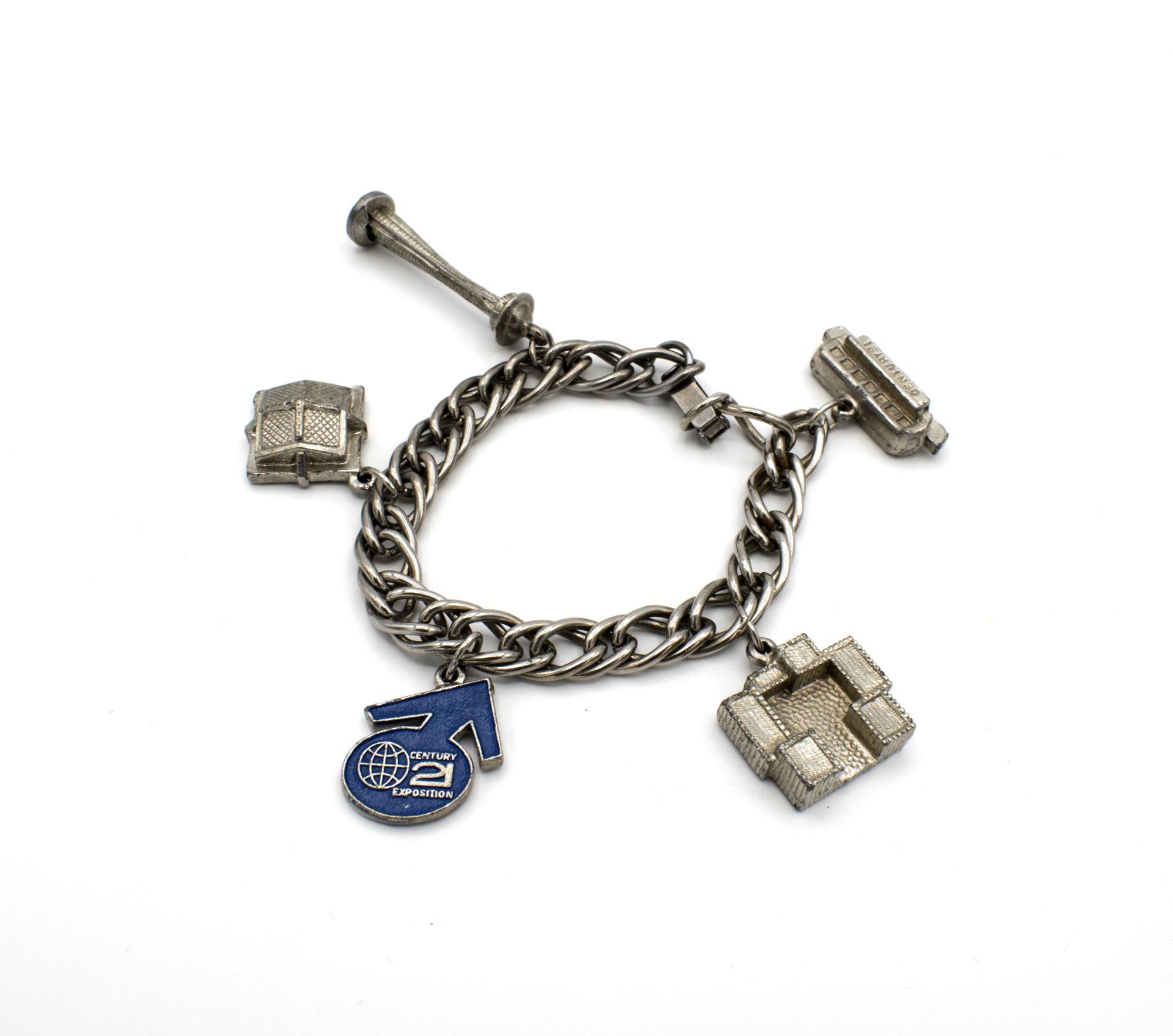 Image of Century 21 Seattle World's Fair charm bracelet, 1962