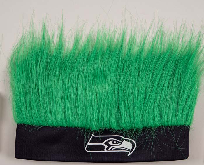 Image of Green hair wig, souvenir from Super Bowl XLIX, Seattle Seahawks vs. the New England Patriots, in Arizona, on Feb. 1, 2015