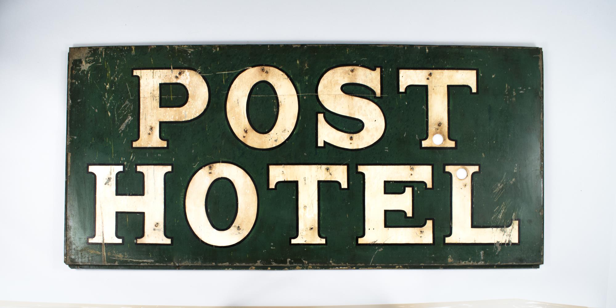 Image of Post Hotel sign, ca. 1930s