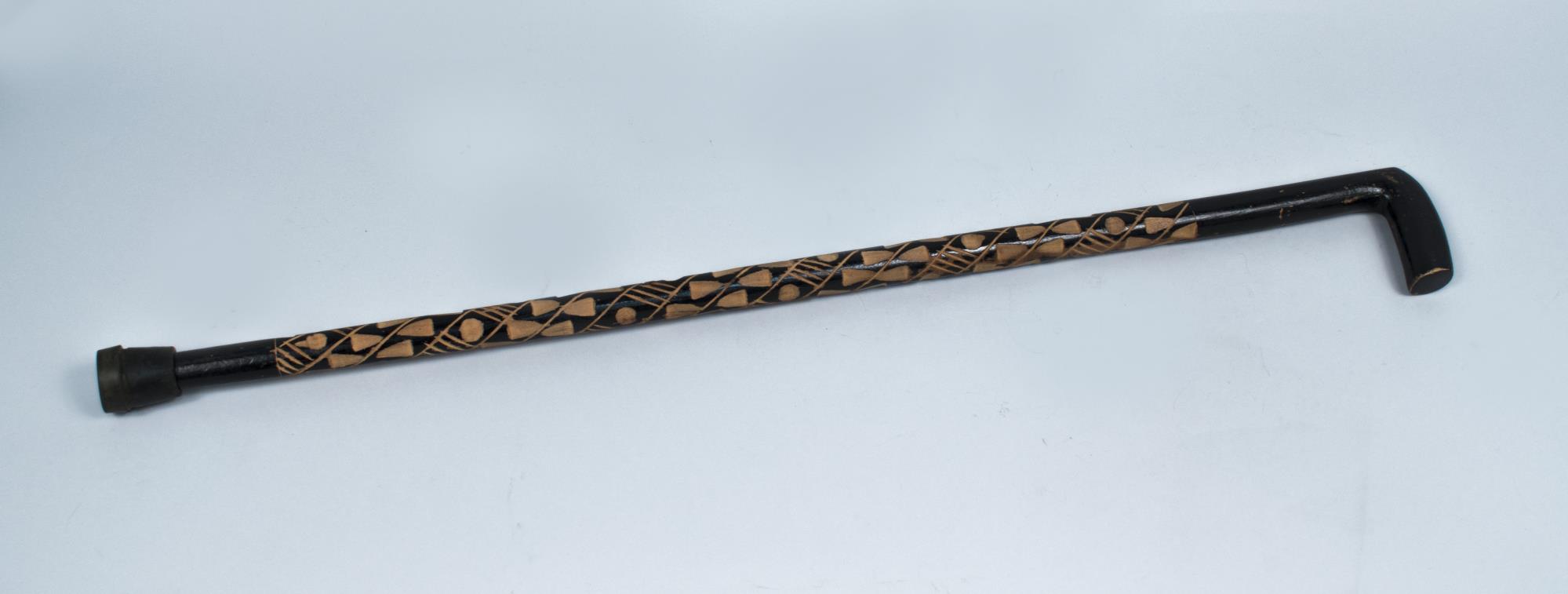 Image of Carved walking stick owned by artist Jacob Lawrence, ca. 1970-2000