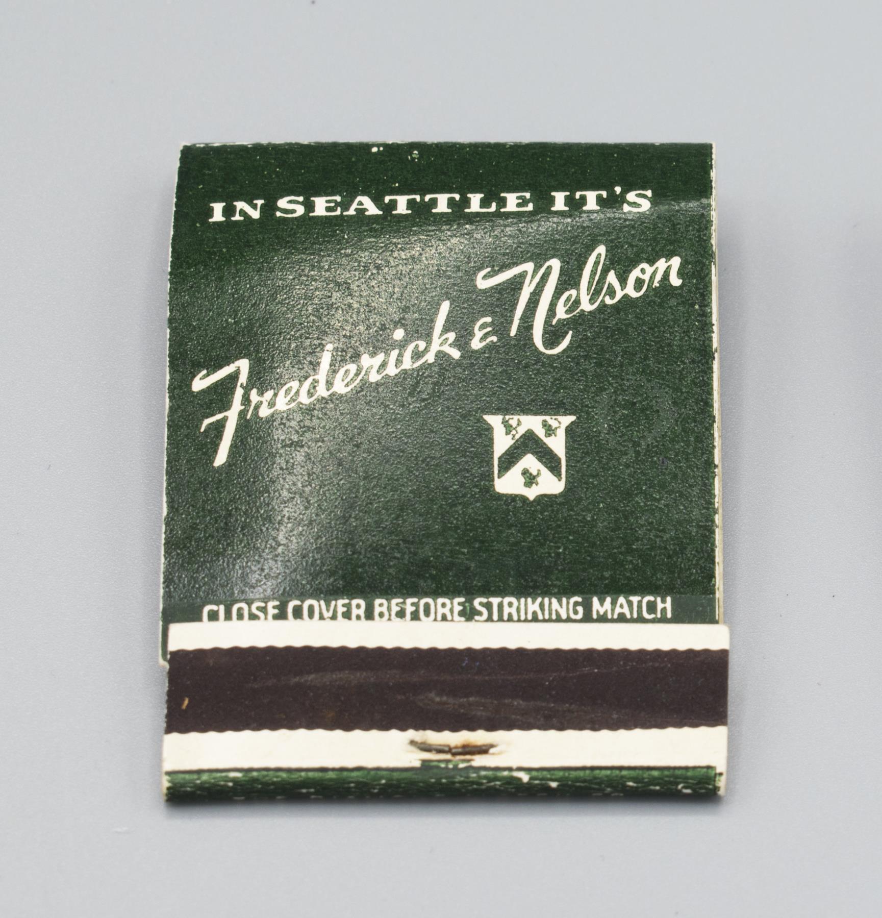 Image of Matchbook from Frederick & Nelson, ca. 1950