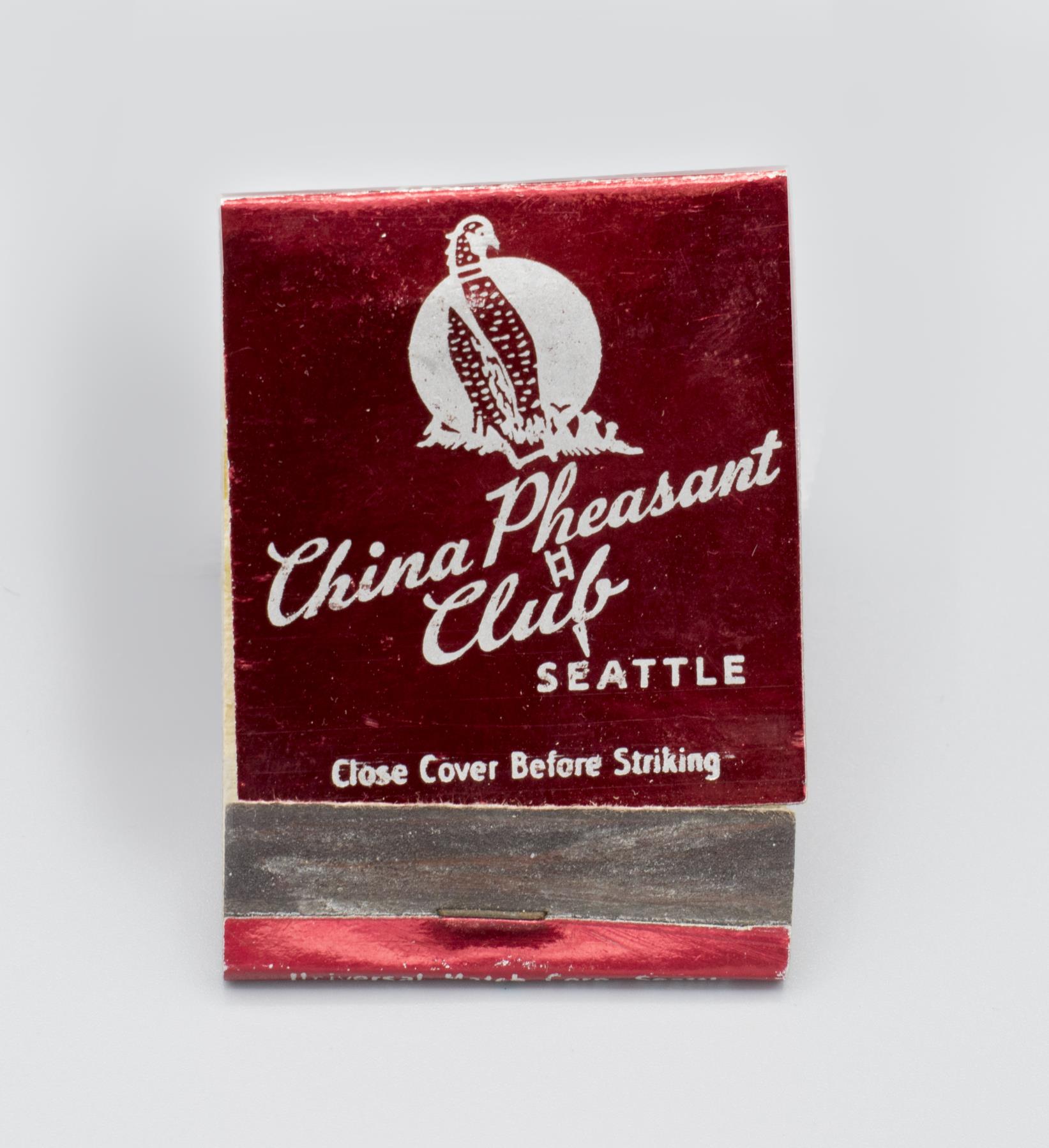 Image of Matchbook from the China Pheasant Club in Seattle, ca. 1950