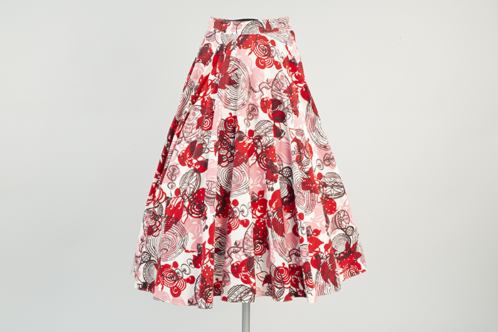 Image of Pink and red circle skirt, ca. 1950s