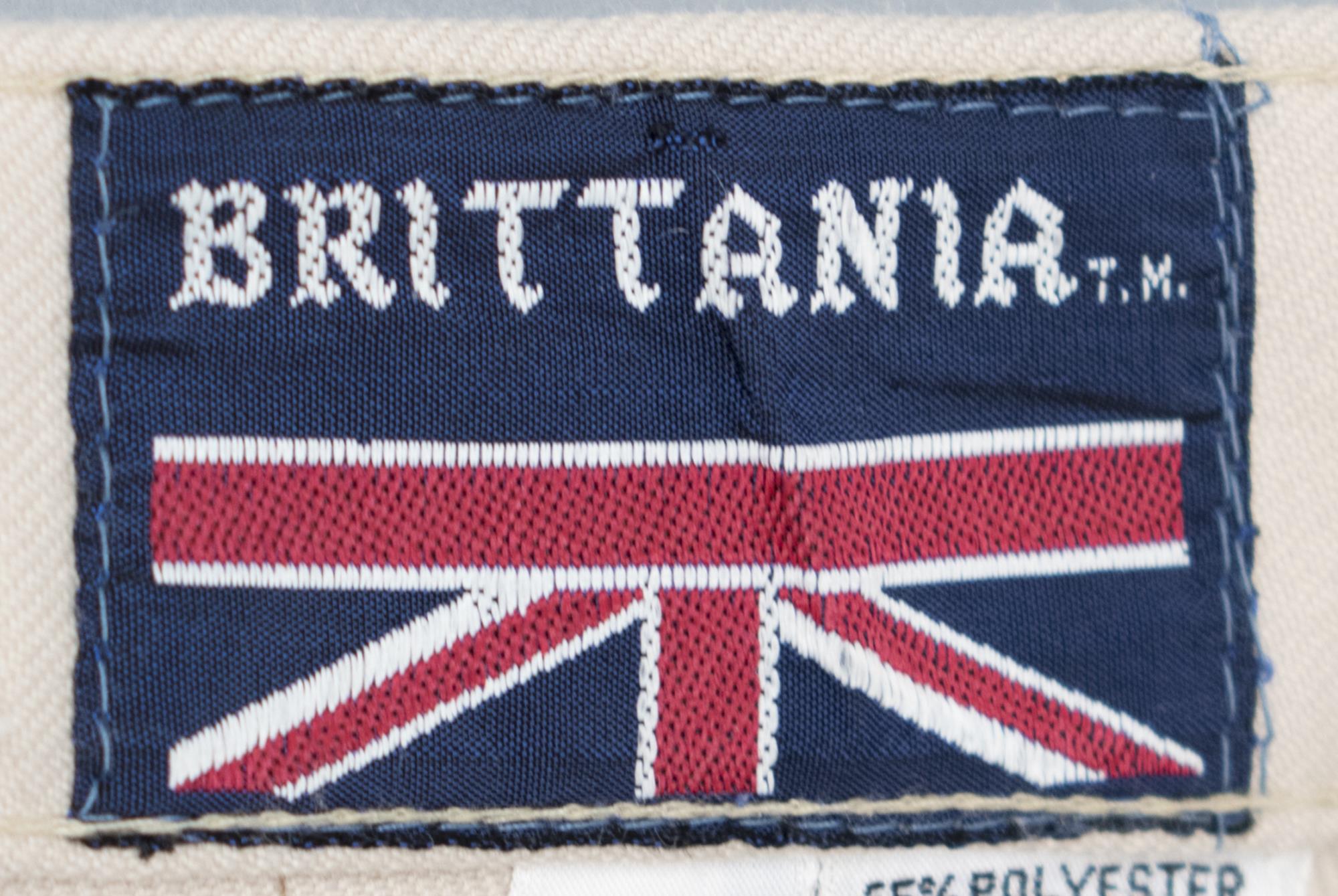 Image of Pair of Brittania khaki bell bottom pants, ca. 1975-1979