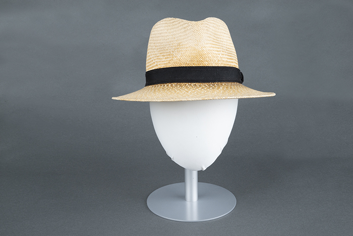 Image of Woven straw Panama hat, worn by Thierry Rautureau, 2010s