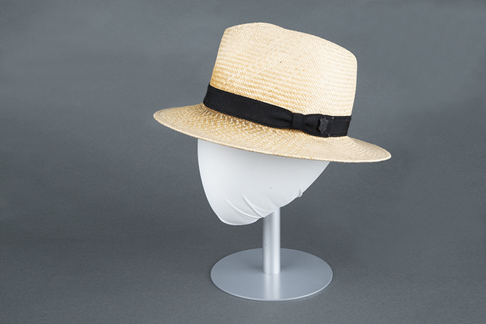 Image of Woven straw Panama hat, worn by Thierry Rautureau, 2010s