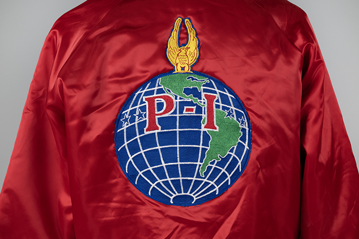 Image of Red Seattle Post-Intelligencer jacket, ca. 1986