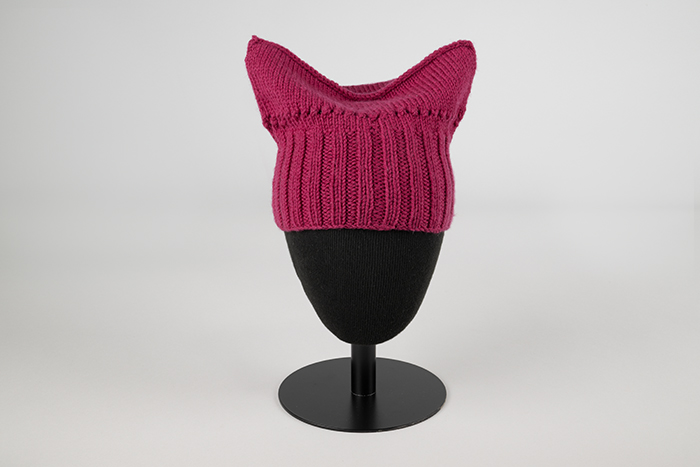 Image of Maroon knitted Pussyhat, 2017