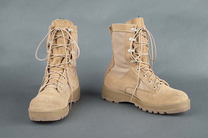 Image of Tan boots worn by Jean Chamberlin, 2008