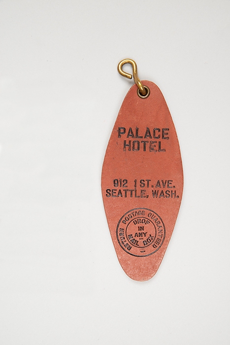 Image of Key fob from the Palace Hotel on 1st Avenue in Seattle, ca. 1950