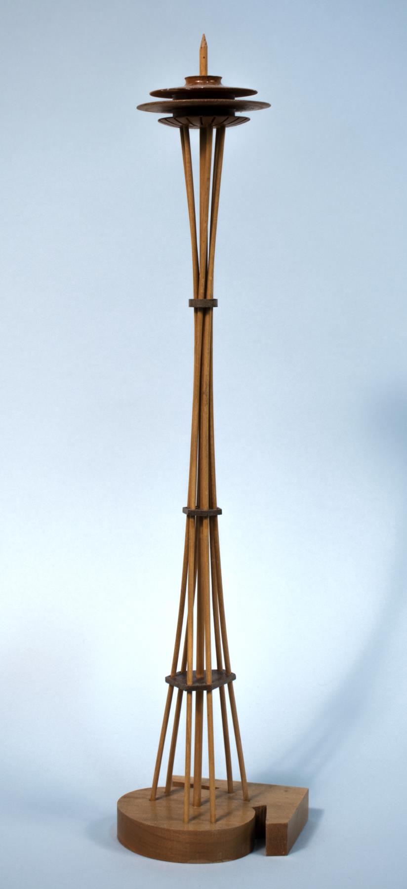 Image of Wooden model of the Space Needle, from Century 21, Seattle World's Fair, 1962
