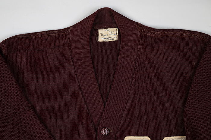Image of Morehouse college sweater that belonged to Samuel B. McKinney, 1940s