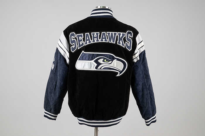 Image of Seahawks jacket owned by Rev. Dr. Samuel Berry McKinney, ca. 2012