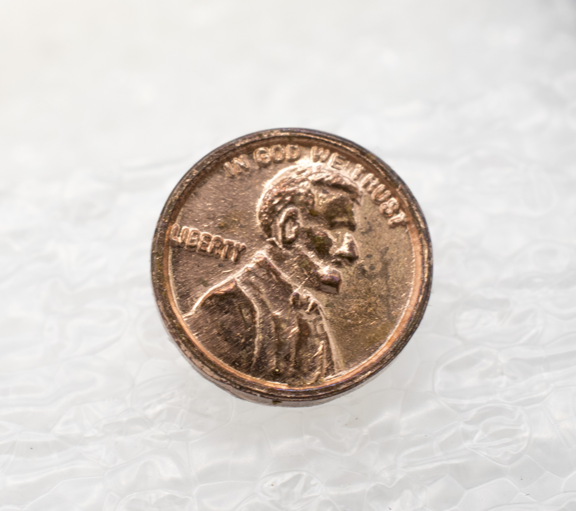 Image of Pin, replica of a tiny penny, ca. 1960s