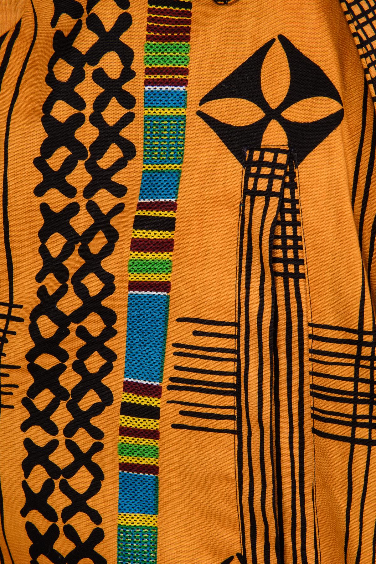 Image of African cloth robe and hat worn by Reverend Dr. Samuel B. McKinney, ca. 1970s