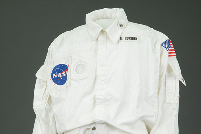 Image of Inflight coverall jacket, pants, and boots owned by astronaut Richard Francis Gordon, Jr., 1970-1971