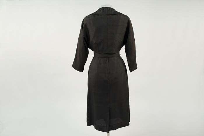 Image of Black dress ensemble, worn by Louise McKinney, 1961