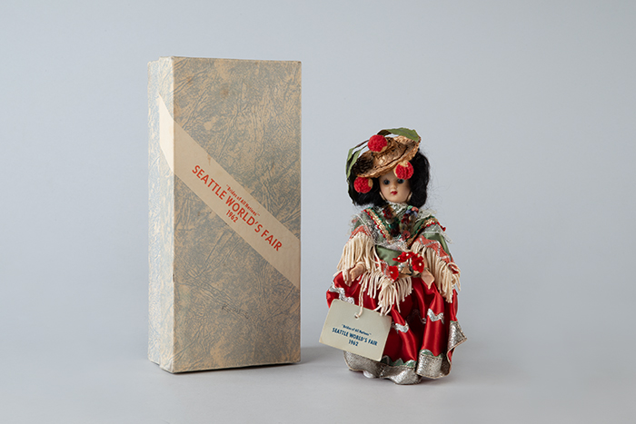Image of Souvenir doll from the Seattle World's Fair, Century 21, ca. 1962