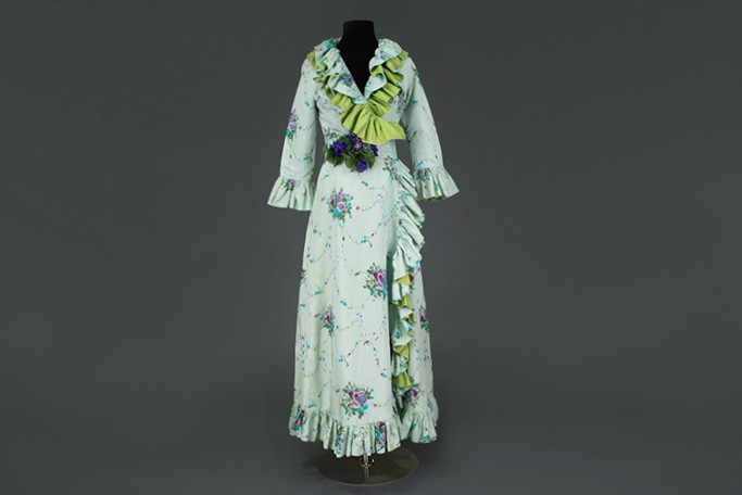Image of Floral taffeta dress, 