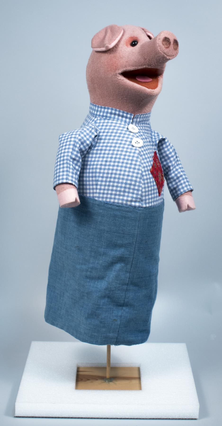 Image of Pig puppet from the Seattle children's television show, Boomerang, ca. 1975-1980