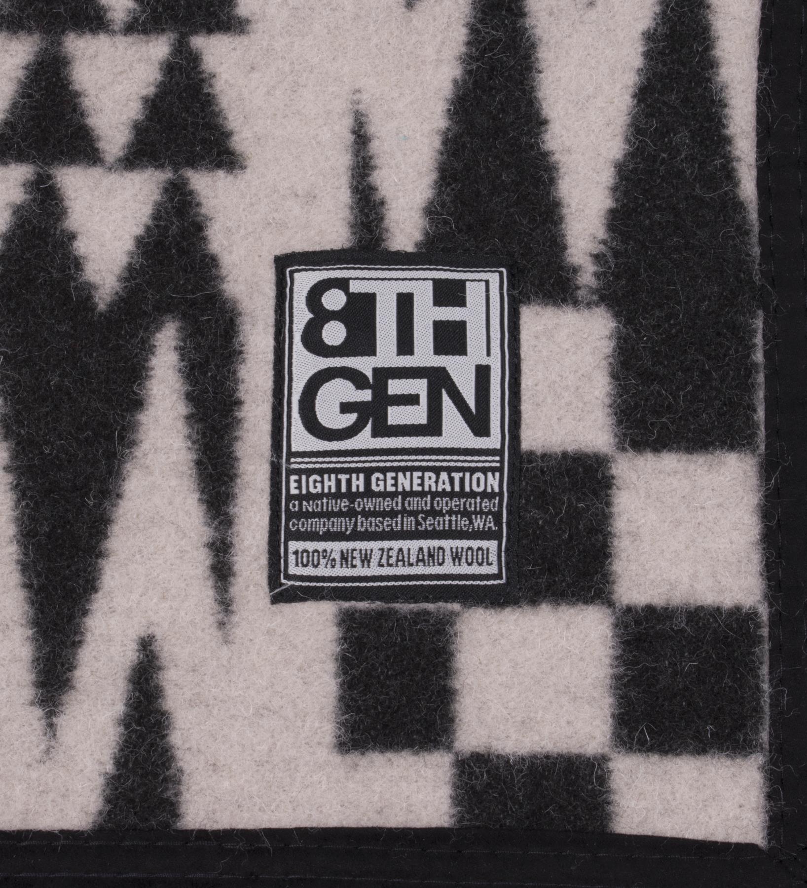 Image of Salish pattern Honor blanket, designed by Louie Gong of Eighth Generation, 2018