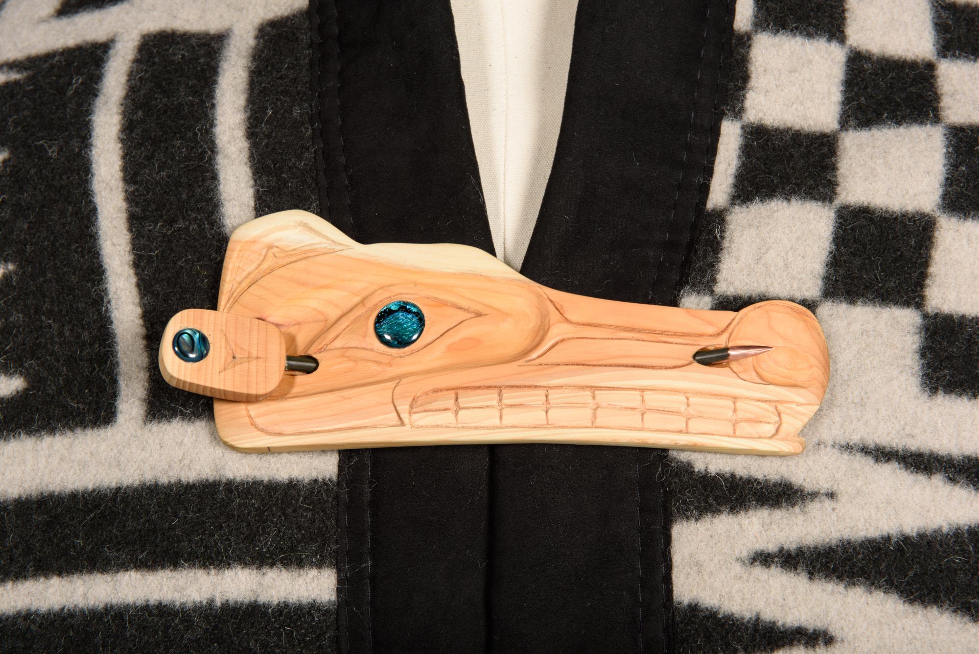 Image of Blanket pin made by Peter Gong, 2018