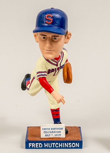 Image of Bobblehead figurine of Fred Hutchinson celebrating his 100th birthday, 2019