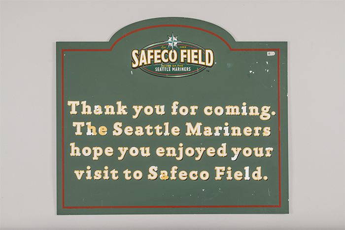 Image of Sign from formerly named Safeco Field extending a 