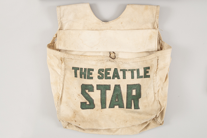 Image of Cloth carrier bag for the Seattle Star newspaper, ca. 1940