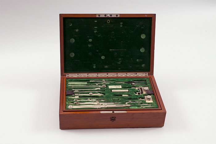 Image of Lowman & Hanford drafting set, 1910