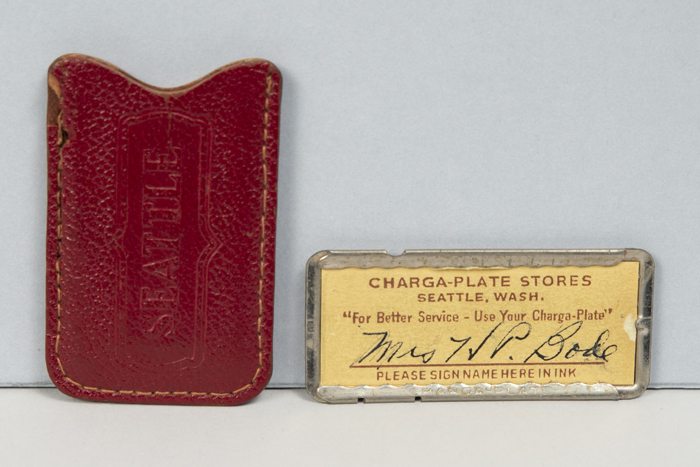 Image of Charga-Plate credit card for The Bon Marché department store, ca. 1940