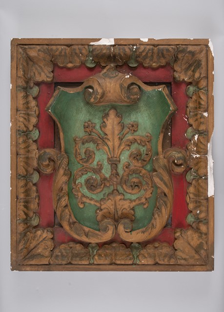 Image of Plaster of Paris decorative tile from interior of the Music Hall Theater, ca. 1929