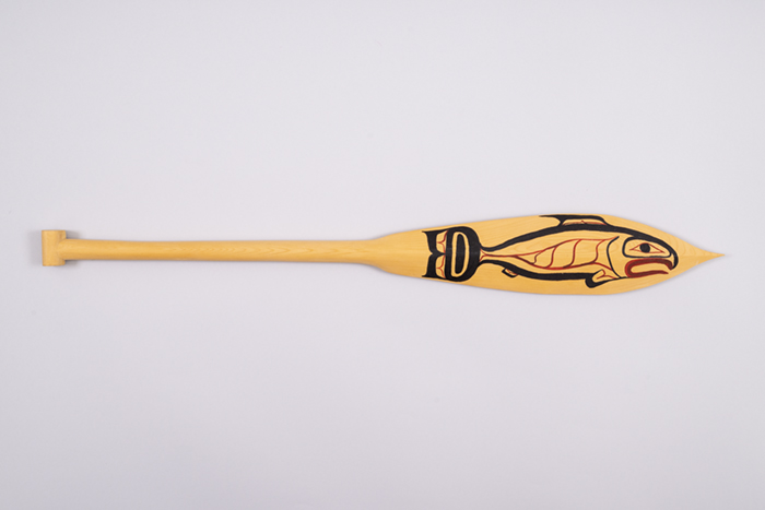 Image of Contemporary art paddle commemorating the opening of the Seattle Duwamish Longhouse and Cultural Center, 2009
