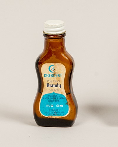 Image of Bottle of Pure Flavor Brandy extract from Crescent Mfg. Co., ca. 1980