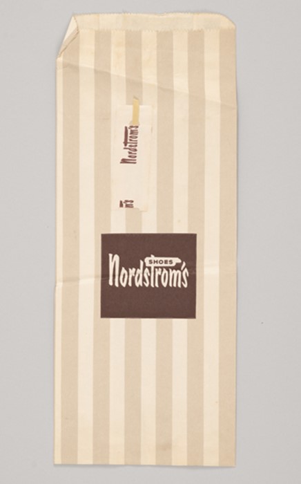 Image of Nordstrom shopping bag for shoes, Seattle, ca. 1960s