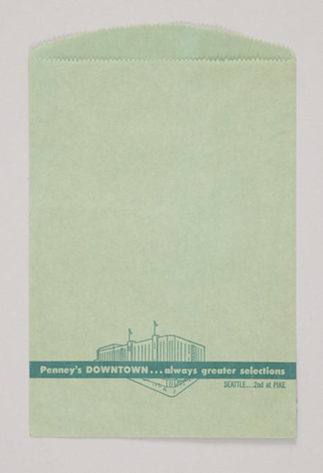 Image of Penney's shopping bag, Seattle, ca. 1960s