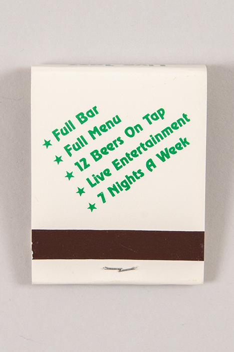Image of Matchbook from Tula's Jazz Club and Restaurant, ca. 1990