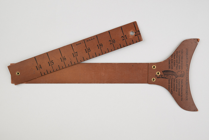 Image of Ruler for sleeve inseam used by Stanley Hostek, ca. 1950s-1990s