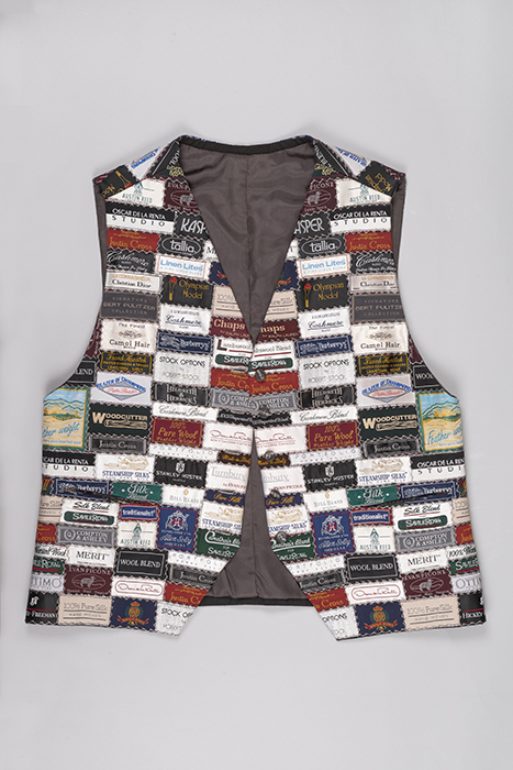 Image of Vest made of labels, ca. 1970s-1990s