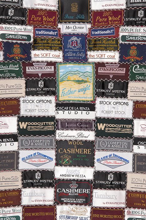 Image of Vest made of labels, ca. 1970s-1990s