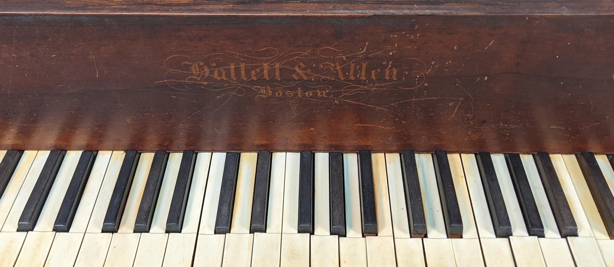 Image of Square grand Hallett & Allen piano, ca. 1847-1850