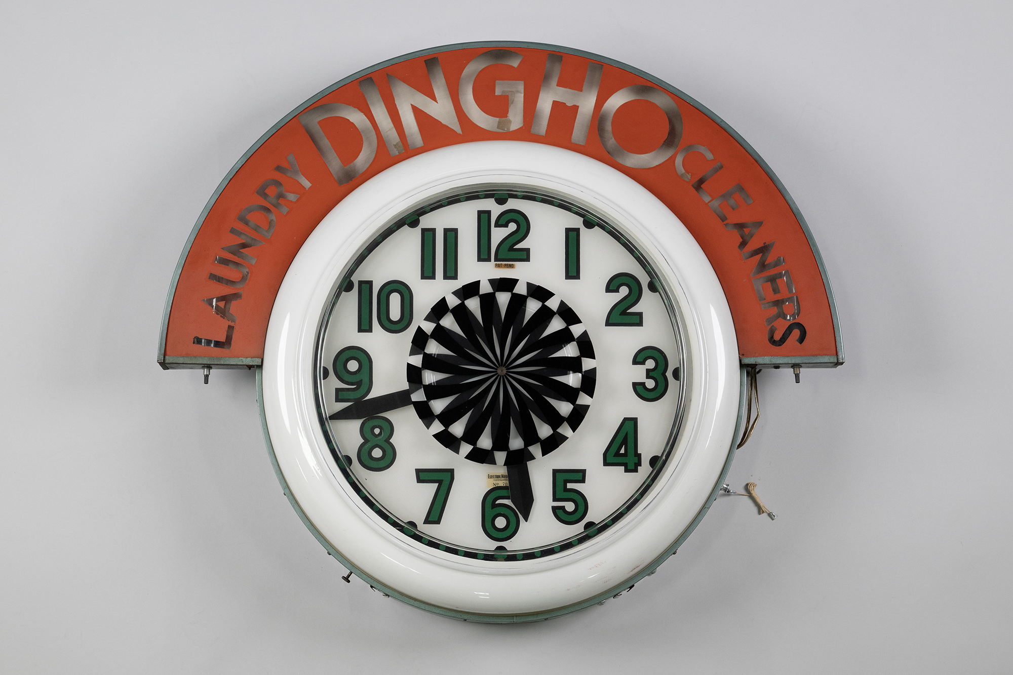 Image of Clock from Ding Ho Laundry and Cleaners, once located on James Street in Seattle, ca. 1960