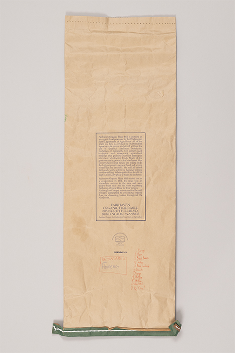 Image of Flour sack from Fairhaven Organic Flour Mill, 2020