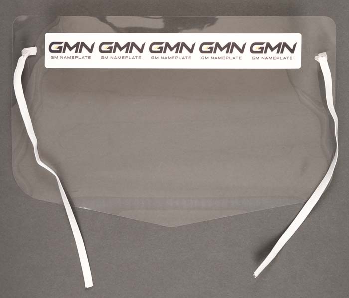 Image of Face shield with GM Nameplate logo, 2020