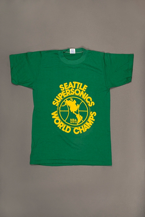 Image of Seattle Supersonics World Champs green T-shirt, 1979
